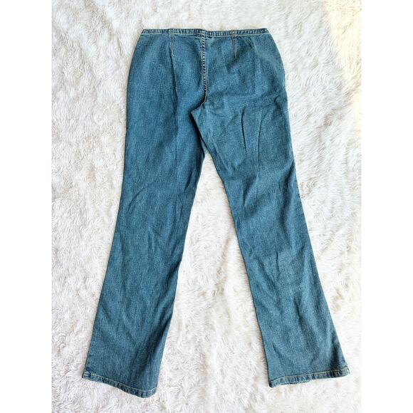 Y2K Low Rise Split Hem Lace Up Jeans size 5 - Picture 8 of 10